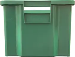 Ящик сплошной пластиковый, 600x400x300 мм, 52 л, зеленый [218-1]