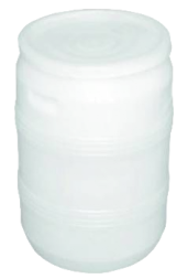 Бочка пластиковая с крышкой "хлопок", 50 л, белый [БП50.05/03]