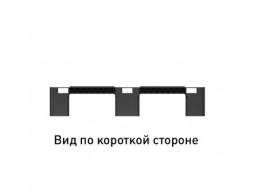 Паллет (поддон) пластиковый сплошной на 3-х полозьях, 1200x800x150 мм, ЭКО, черный [02.117F.98.R]
