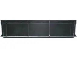 Ящик пластиковый сплошной, 600×400×140 мм, 27 л, серый [705.03.01]