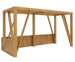 Навес теневой тип 5 Стандарт (со стенкой)