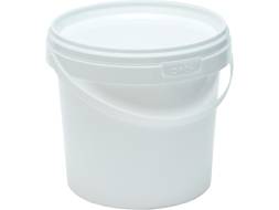 Контейнер п/п 1л. круглый, d-131мм, с белой крышкой цв. белый(белый)