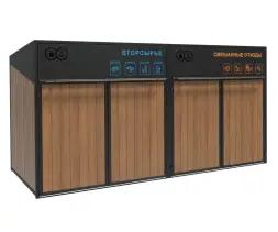 Контейнерный шкаф «Модуль XL» Сталь, лиственница