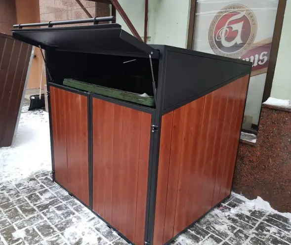 Контейнерный шкаф «Модуль XL» Сталь, лиственница