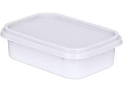 Контейнер пластиковый прямоугольный под запайку, 200мл, белый, КНС2
