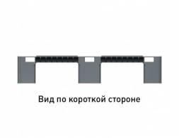 Паллет (поддон) пластиковый перфорированный на 3-х полозьях серый усиленный, 1200x800x150 мм, серый [02.117.91.PEF.S.Т10X]