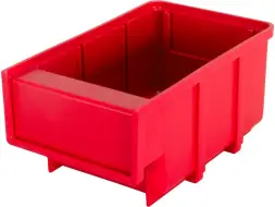 Контейнер полочный пластиковый, 170x105x80 мм, 1.43 л, красный [6001]