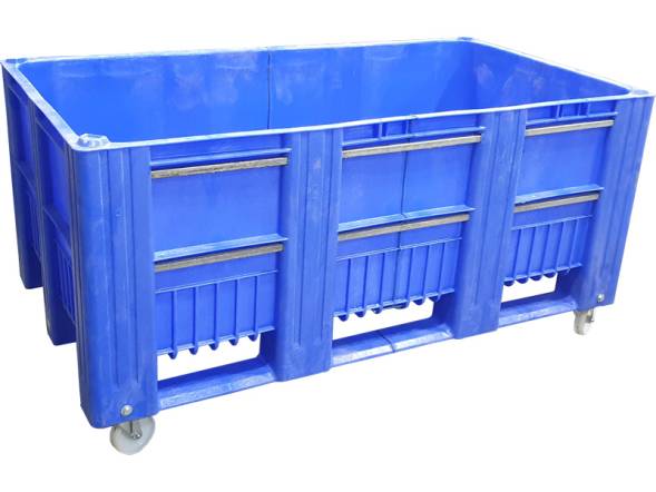 Крупногабаритный сплошной пластиковый контейнер на колёсах BoxPallet, 1800х1000х900 мм, синий [C-Box 1810 SW синий]