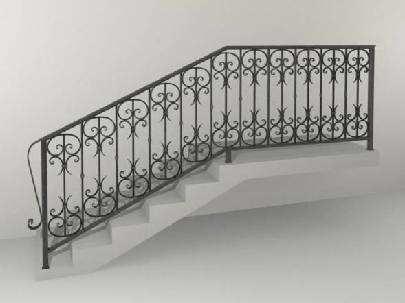Кованые металлические перила МП17, 1 пог. м.