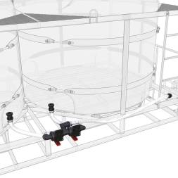 Комплект полного слива боковой для мотопомпы G2 на две емкости TR
