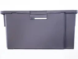 Ящик сплошной пластиковый, 600x400x300 мм, 52 л, черный [218-1]