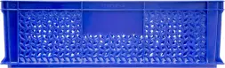 Ящик пластиковый перфорированный, 600x400x180 мм, 35 л, синий [706.01.01]