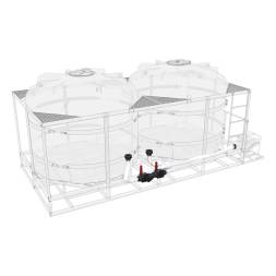 Комплект полного слива боковой для мотопомпы G3 на две емкости TR