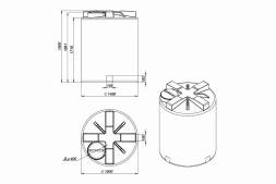 Емкость T 3000л зеленая