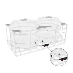 Комплект полного слива боковой с кранами G2 на две емкости TR