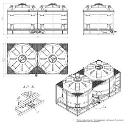 Комплект полного слива боковой с кранами G3 на две емкости TR