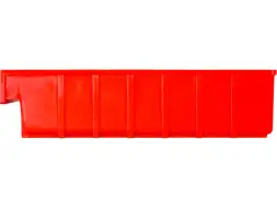Контейнер полочный пластиковый, 400x185x100 мм, 7.4 л, красный [6003]