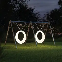 Светящиеся качели с конструкцией «Ring» 3 кольца, подсветка RGB