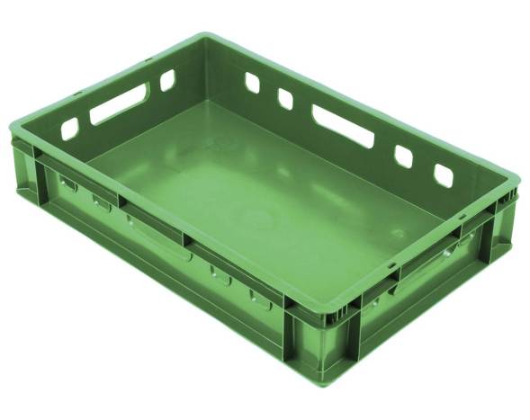 Ящик пластиковый универсальный, 600х400х120 мм, зеленый [600400120-00]
