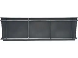 Ящик пластиковый сплошной, 600×400×140 мм, 27 л, серый [705.03.02 м]