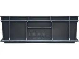 Ящик пластиковый сплошной, 600×400×140 мм, 27 л, серый [705.03.02 м]