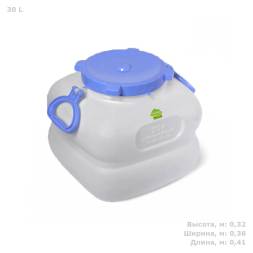 Фляга (бидон) пластиковая для пищевых продуктов Martika Гранде, 30 л, фиолетовый [С909ФИЛ]