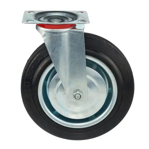 Колесо поворотное Стелла-техник 4001-250 диаметр 250мм, грузоподъемность 210кг, резина, металл