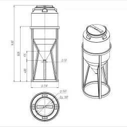 Емкость ФМ 120л белая в обрешетке