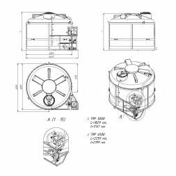 Комплект ПОЛНОГО слива с заправочным модулем и площадкой для мотопомпы G2 на одну емкость TRF