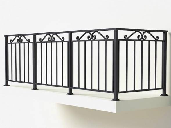 Металлическое балконное ограждение БО-2, 1 пог. м.