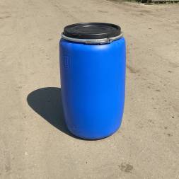 Бочка пластиковая с крышкой и металлическим обручем, 127 л, зеленый [22010005]