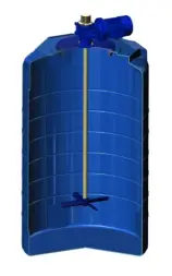 Емкость T 500 синий с лопастной мешалкой