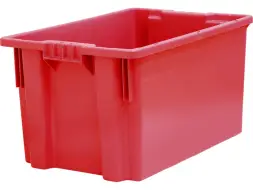 Ящик пластиковый сплошной, 600х400х300 мм, красный [601 ГД]