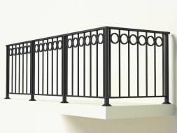 Металлическое балконное ограждение БО-5, 1 пог. м.