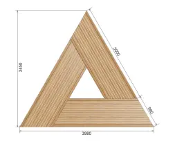 Модульная скамейка «Пуатье» Треугольная