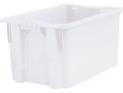 Ящик пластиковый сплошной, 600х400х300 мм, белый [601 ГД м]