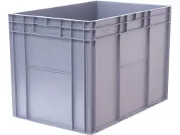 Ящик пластиковый сплошной, 600х400х420 мм, серый [942.02.02.02 М]