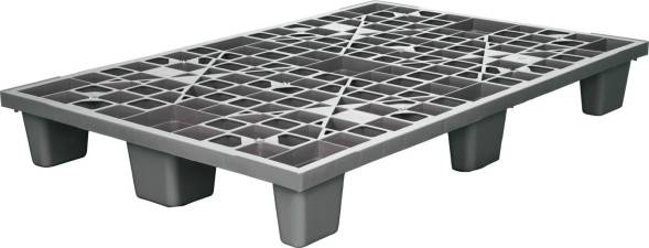 Паллет (поддон) пластиковый вкладываемый, 1200х800х160 мм, серый [TR 1208 L (ВС)