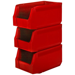Складской лоток для метизов, мелочей и деталей Logic Store®, 350х225х150 мм, красный [12.403]