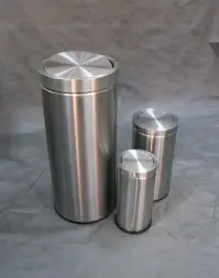 Урна Ву-Тенг, 200х400 мм, шлифованная, кольцо под пакет, 12 л