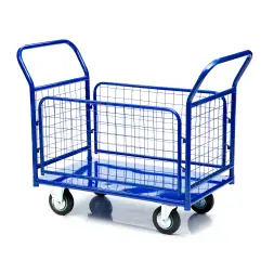 Тележка платформенная Стелла-техник КПО-500С-160-К, с бортами, 650х1150мм