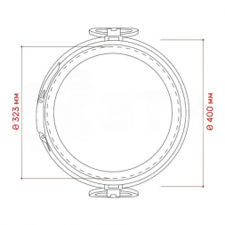 Бочка пластиковая с крышкой, металлическим обручем и ручками, 65 л, синий [БП65.02/15]