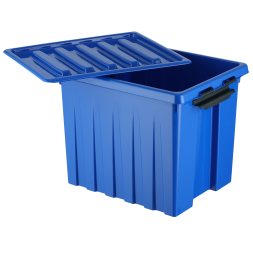 Контейнер с крышкой и клипсами Rox Box Original, 50 л, 500x390x400 мм, синий [050-00.06]