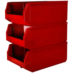 Складской лоток для метизов, мелочей и деталей Logic Store®, 500х300х200 мм, красный [12.406]