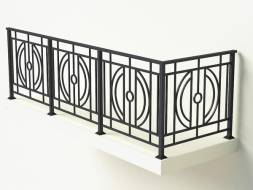 Металлическое балконное ограждение БО-12, 1 пог. м.