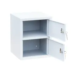 Индивидуальный шкаф кассира на 2 отделения вертикальный (навесной) 325x310x400 мм Светло-серый