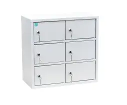 Индивидуальный шкаф кассира на 6 отделений (навесной) 600x310x585 мм Светло-серый