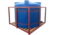 Металлическая кассета одинарная для установки бочки Т 4500 л на агротехнику или грузовой автотранспорт