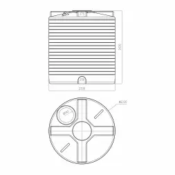 Емкость вертикальная 10000л усиленная на подставке