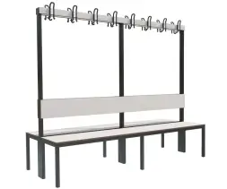 Скамейка с вешалкой для раздевалок «Фортран Дуо» двухсторонняя